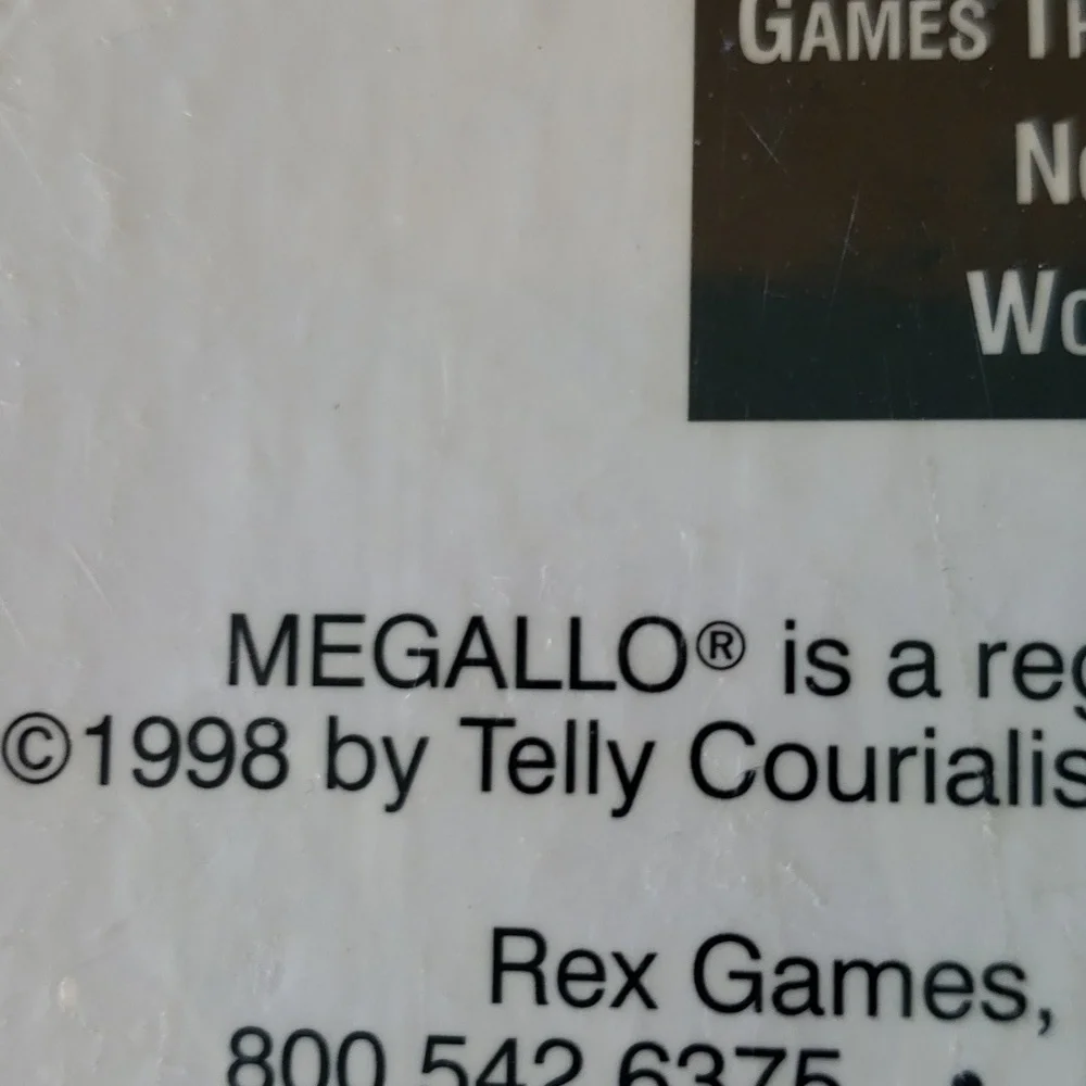 Vintage Game Megallo New Sealed Original Package Telly Courialis Rex Games 1998